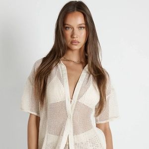 SNDYS Hyams Shirt in Sand (L) - NWT